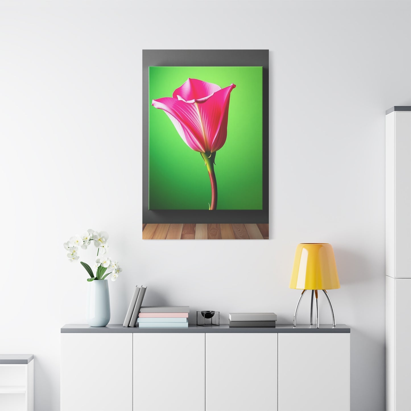 Masterpiece Green & Pink Canvas Art Vision Wall Art & Canvas Print