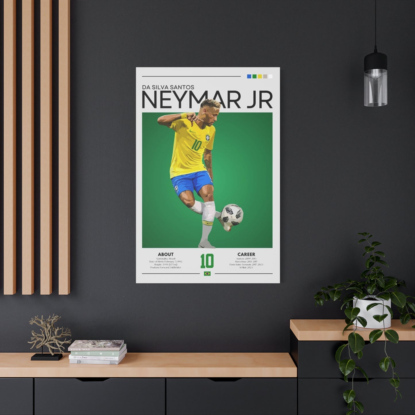 Neymar Jr Football Player Wall Art & Canvas Prints