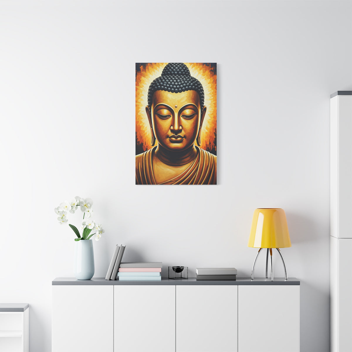 Golden Serenity Buddha Wall Art & Canvas Prints