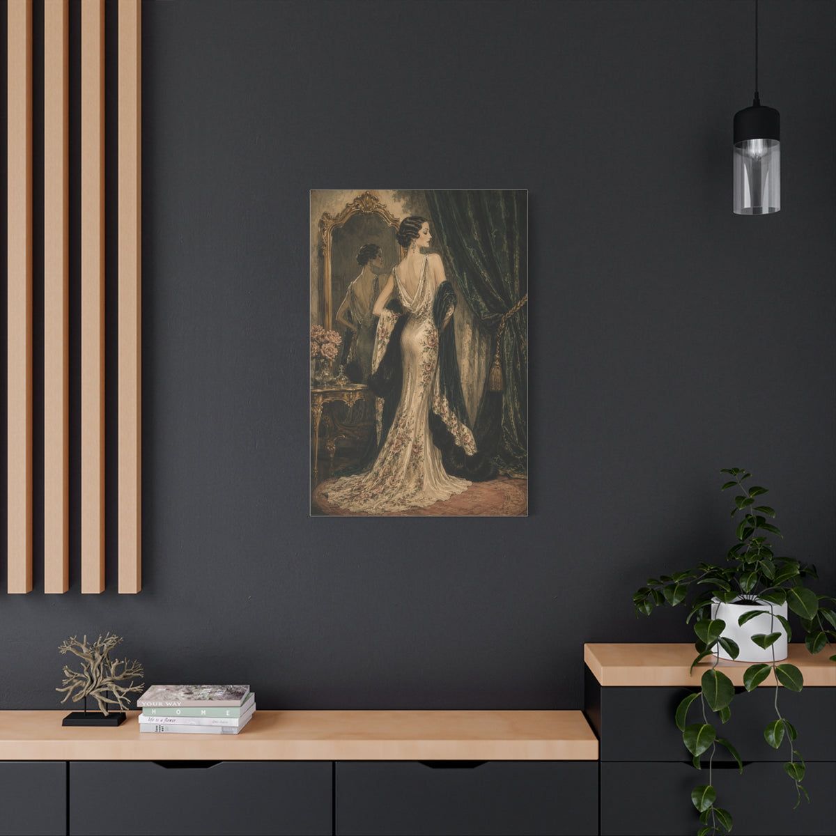 Art Deco Couture Evening Portrait Wall Art & Canvas Print