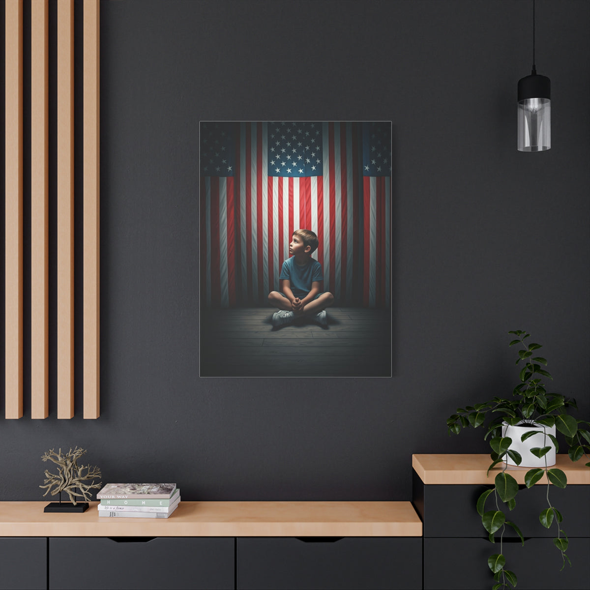 Quiet Sacrifice Beneath the Stars and Stripes Wall Art & Canvas Prints