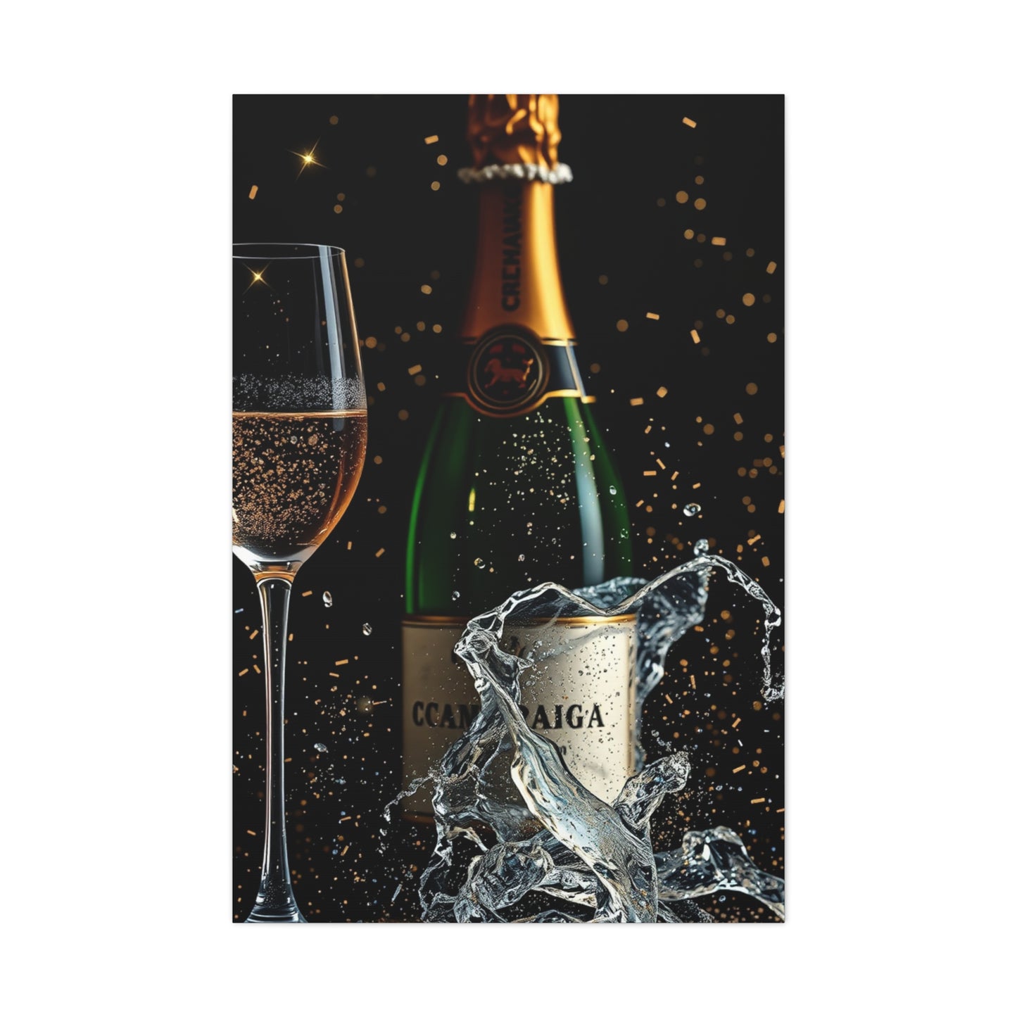 Champagne Art Supreme Canvas Wall Art & Canvas Print