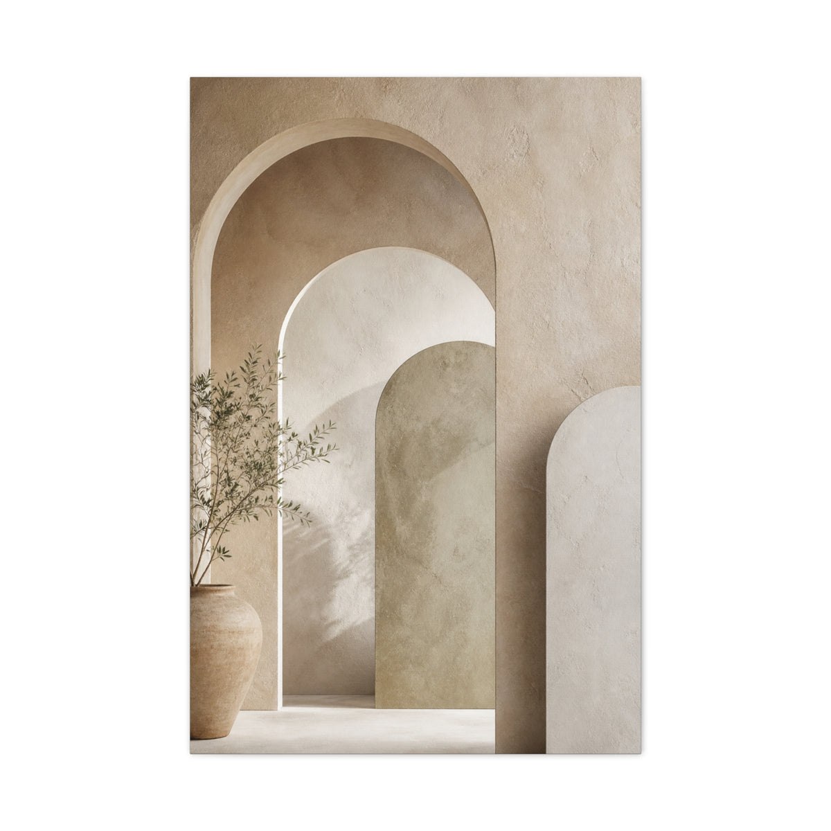 Soft Neutral Architectural Arch Wall Art & Canvas Print