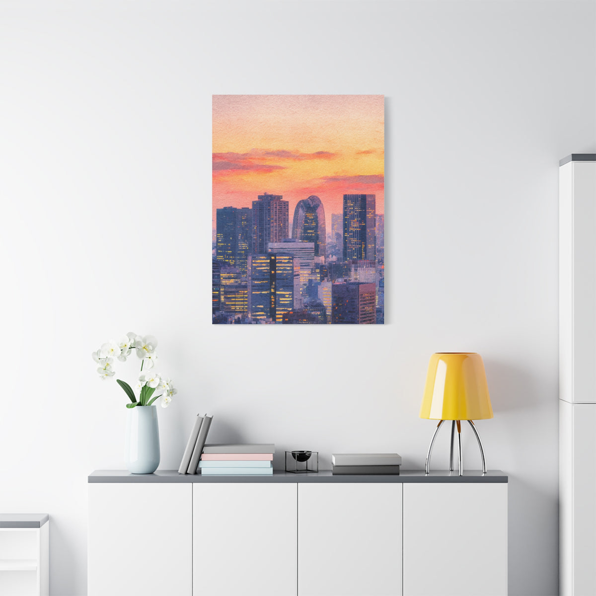 Tokyo Skyline Sunset Glow Wall Art & Canvas Print