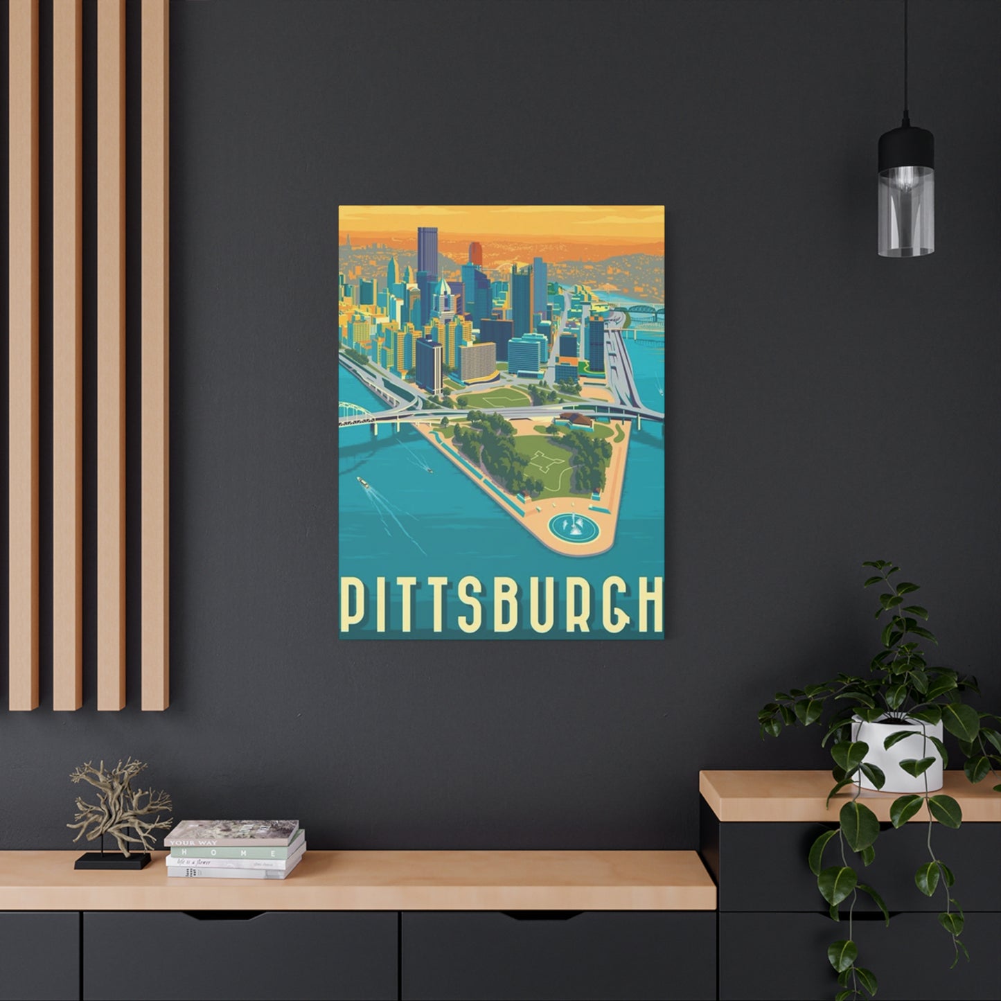 Pittsburgh Graffiti Steel Bridges Poster Wall Art & Canvas Prints