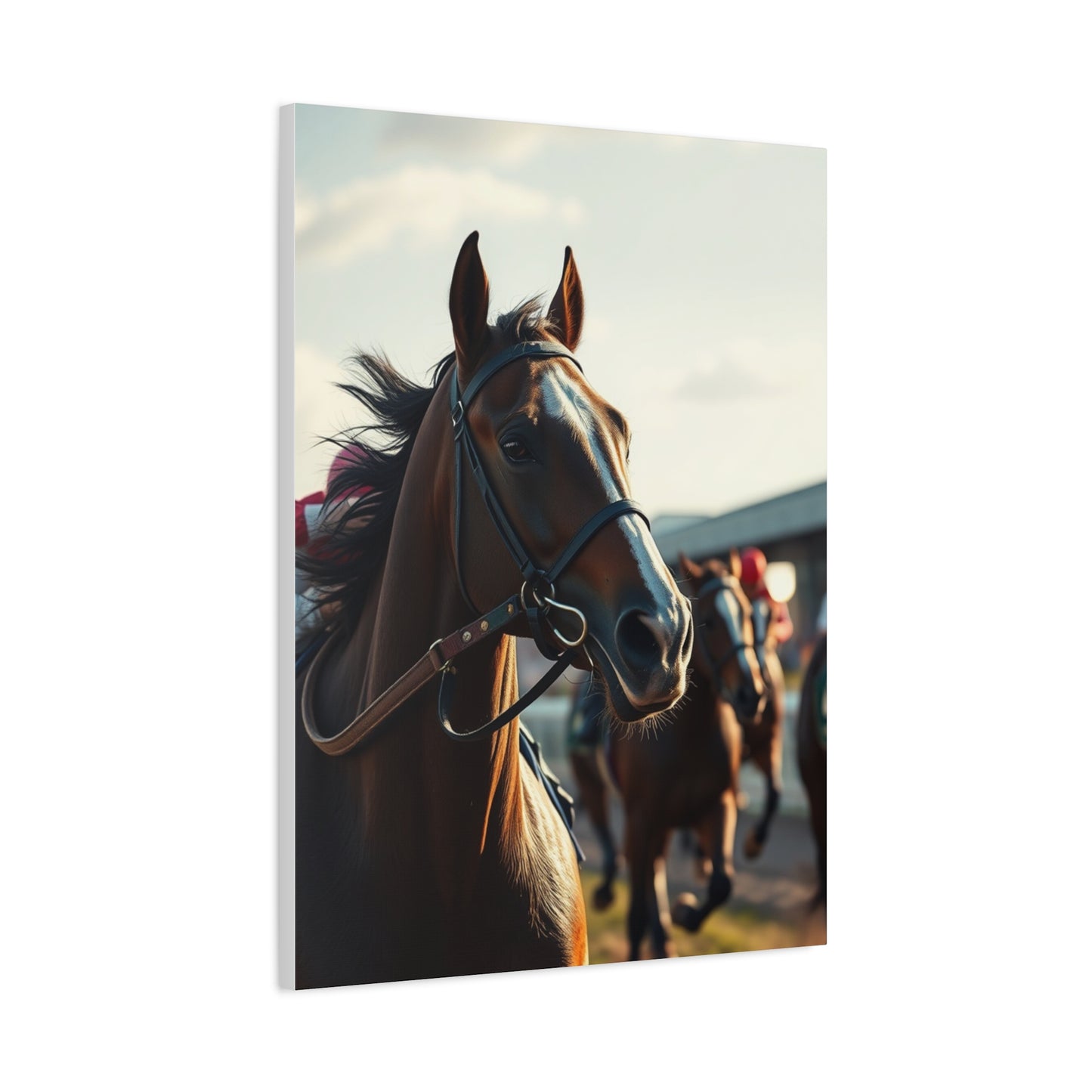 Masterpiece Candid Horse Racing Art Vision Wall Art & Canvas Print