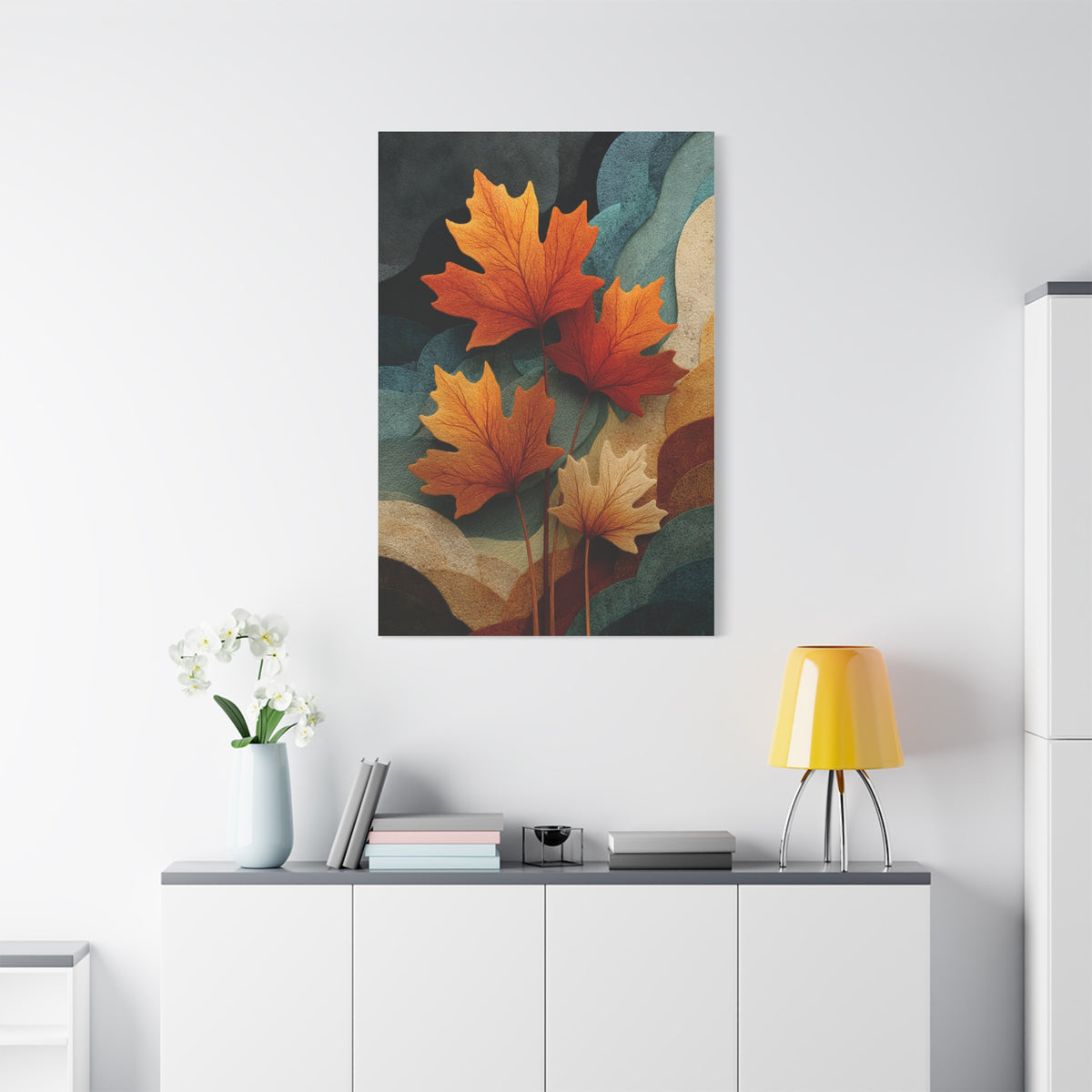 Abstract Autumn Maple Leaves Wall Art & Canvas Print