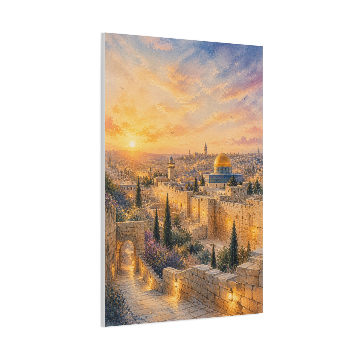 Jerusalem Golden Sunset Wall Art & Canvas Print