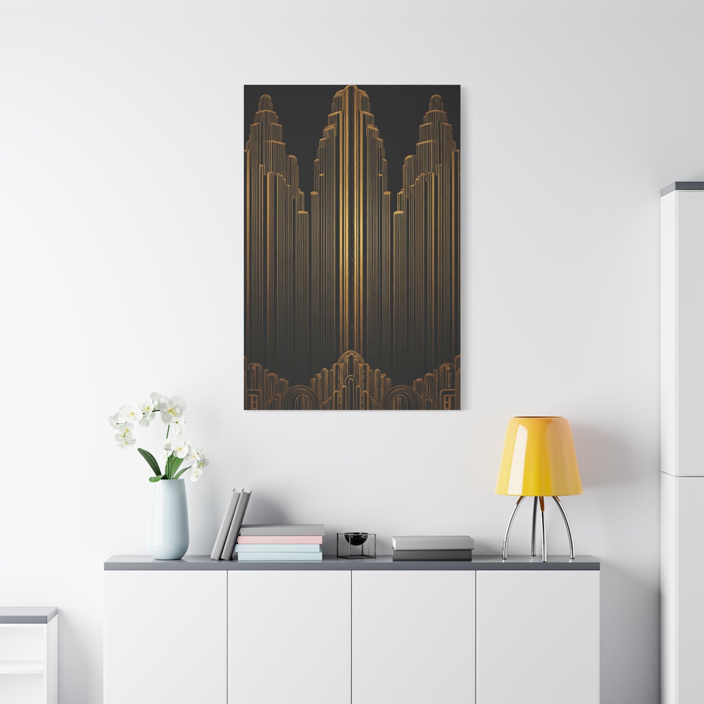 Golden Metropolis Towers Wall Art & Canvas Prints