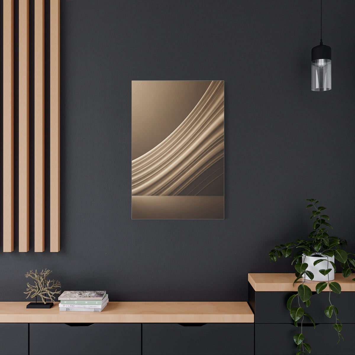 Layered Bronze Lines Abstract Wall Art & Canvas Prints