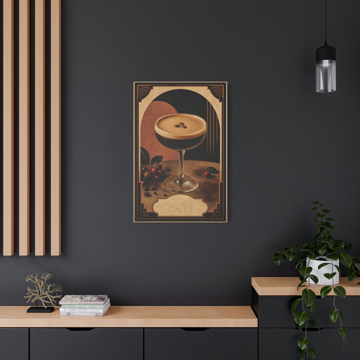 Espresso Martini Deco Poster Wall Art & Canvas Print