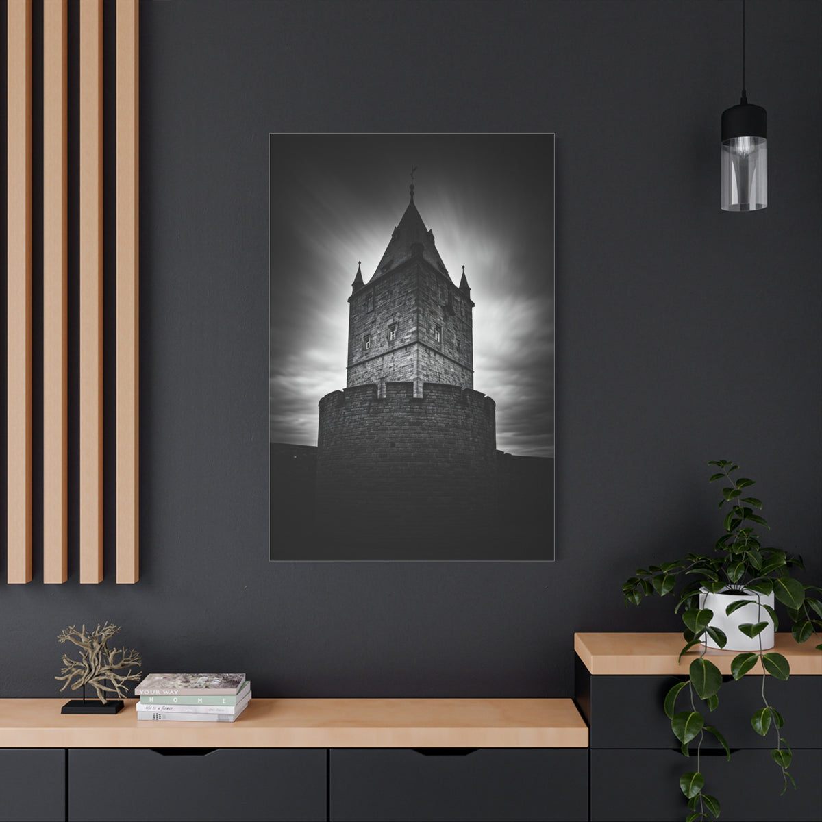 Gothic Fortress Tower Under Dramatic Skies Wall Art & Canvas Prints