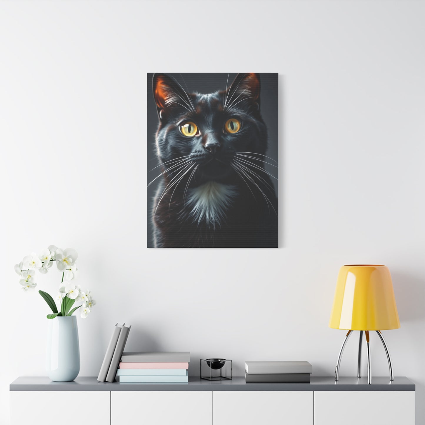 Supreme Tuxedo Cat Art Wall Art & Canvas Print