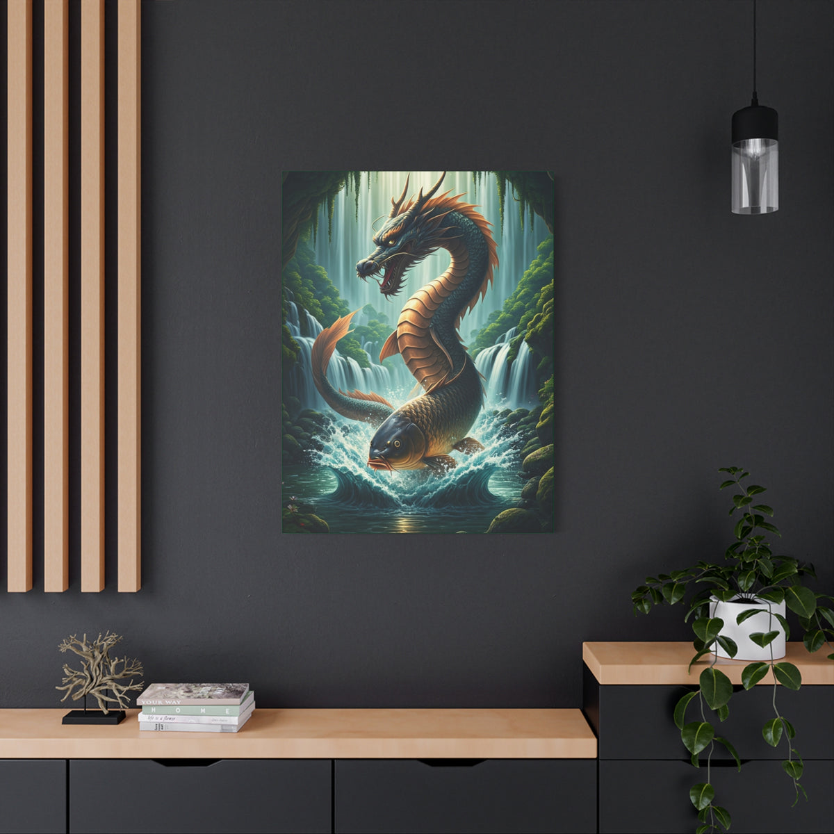 Dragon of the Emerald Falls Wall Art & Canvas Prints
