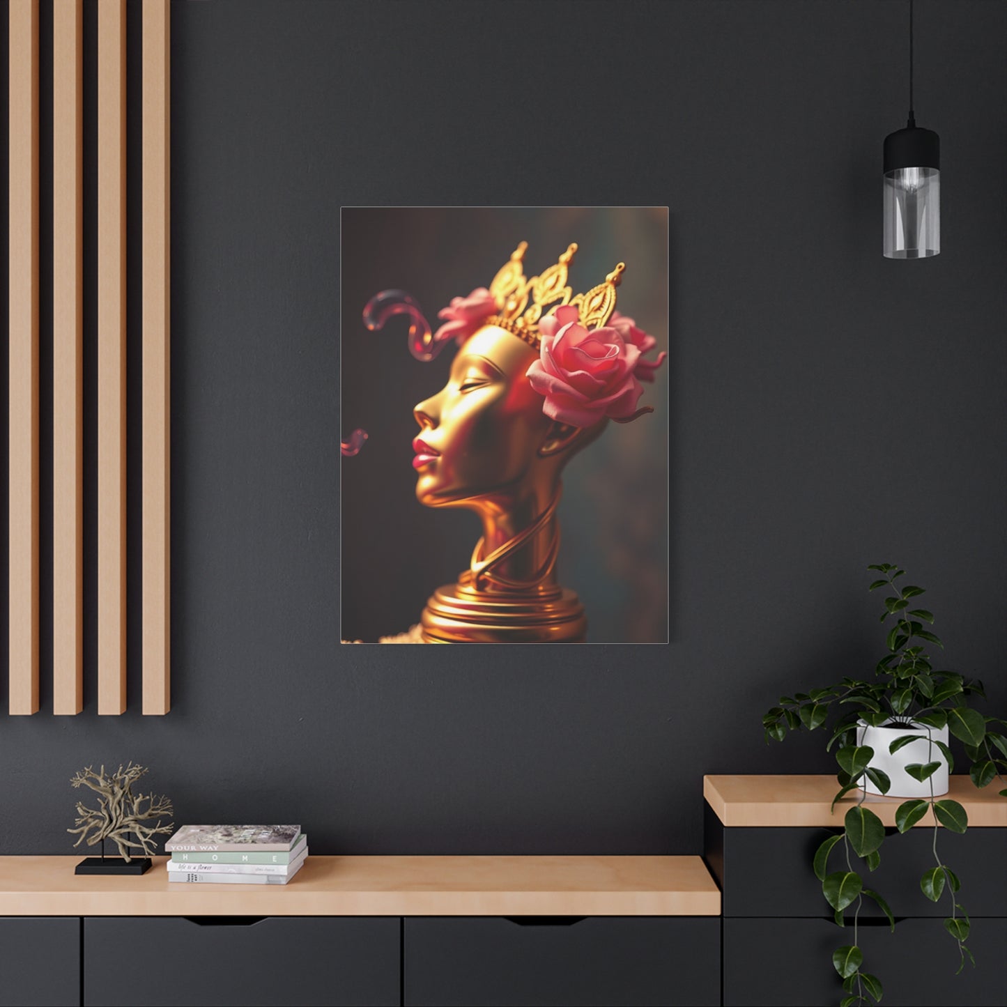 Vision Gold & Pink Art Art Wall Art & Canvas Print