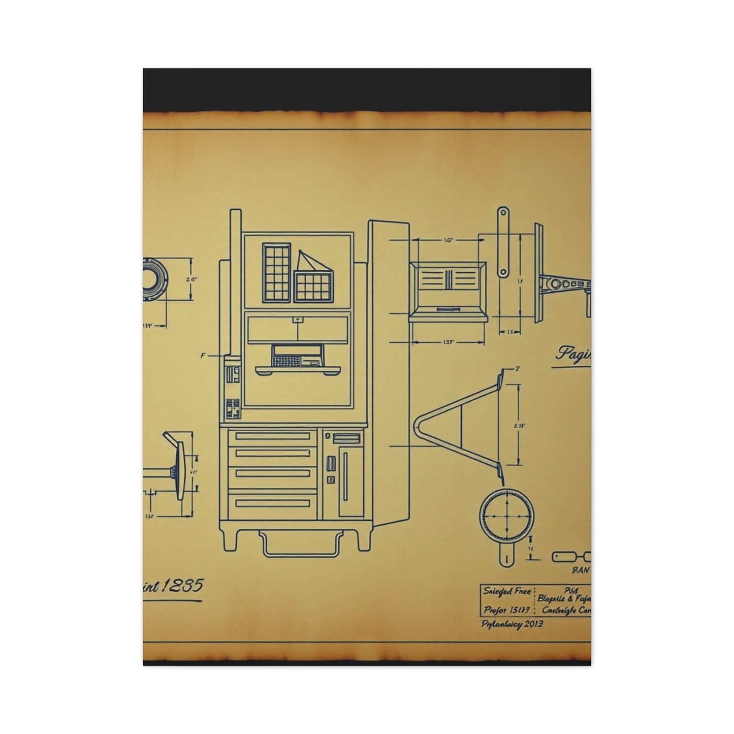 Elite Blueprint & Patent Sketches Art Vision Wall Art & Canvas Print