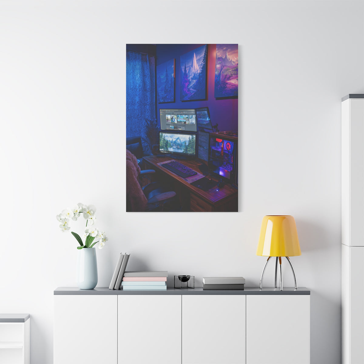 Immersive Gaming Setup Wall Art & Canvas Print