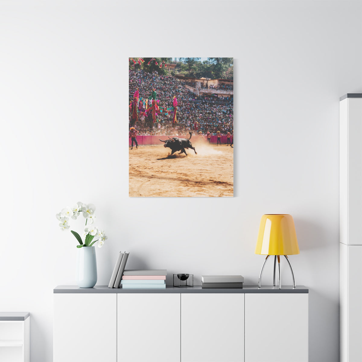 Latin American Bull Festival Arena Wall Art & Canvas Print