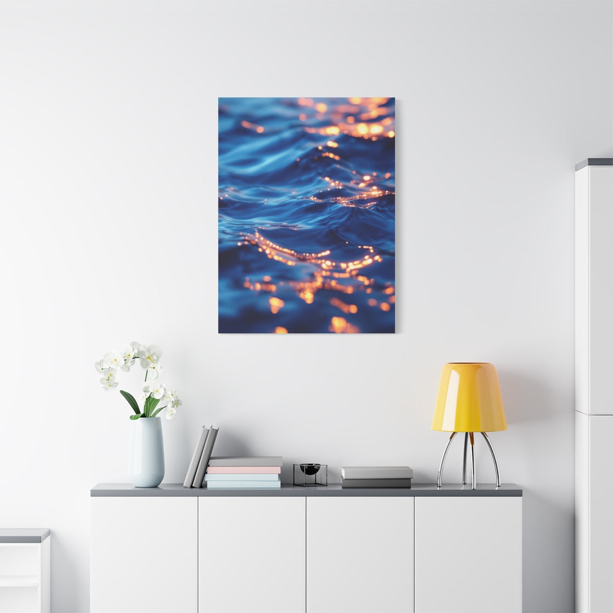 Golden Reflections on Ocean Ripples Wall Art & Canvas Prints