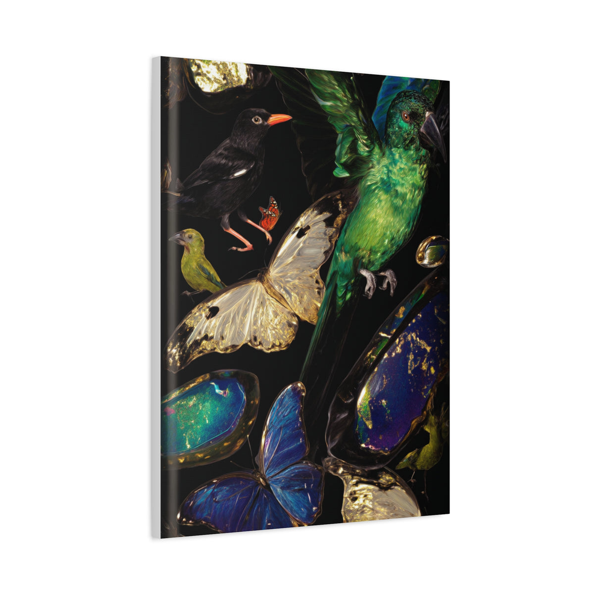 Jewel Tone Birds and Butterflies Wall Art & Canvas Print