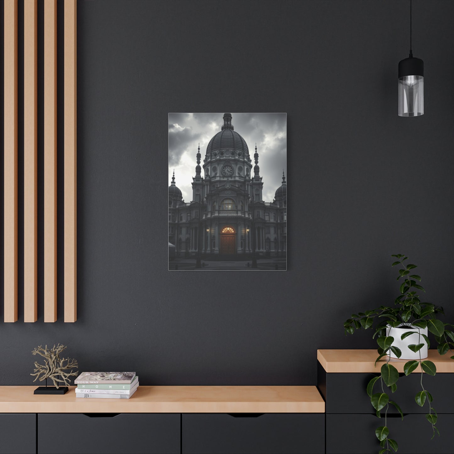 Vision Gray & White Art Art Wall Art & Canvas Print