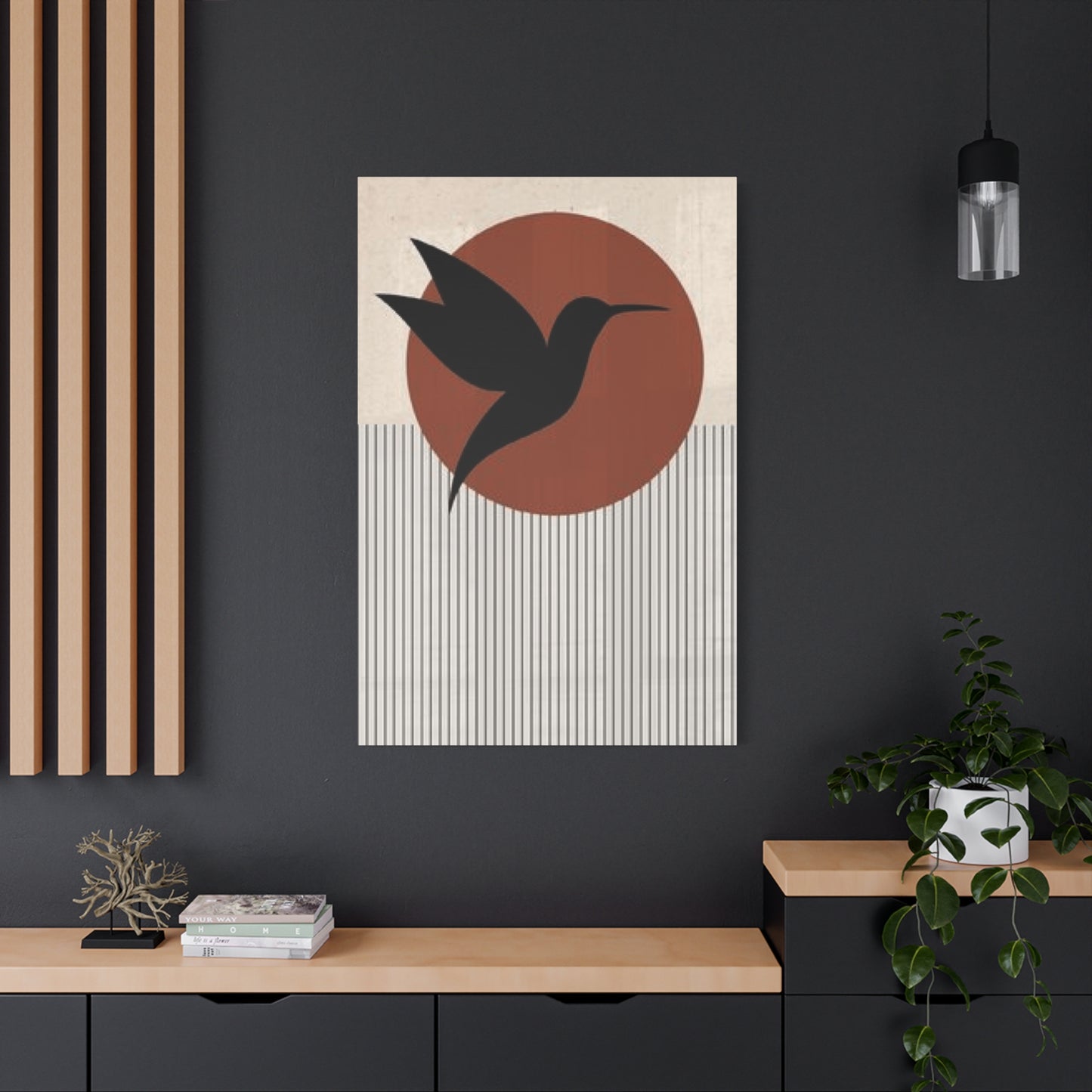 Humming Bird Silhoette Wall Art & Canvas Prints