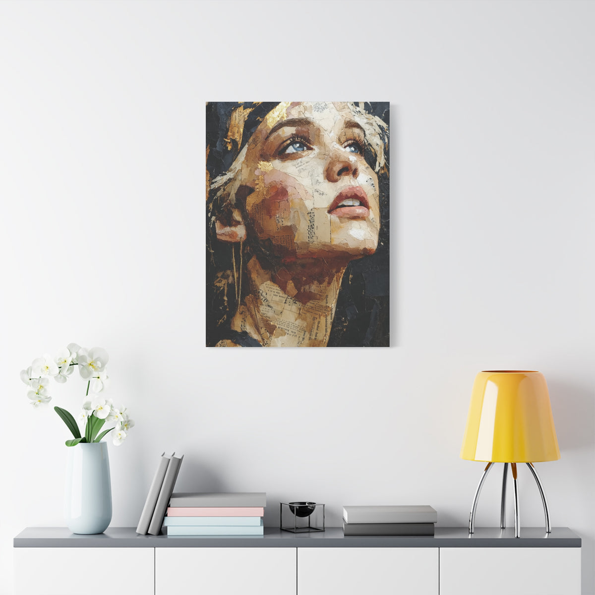 Golden Light Portrait Collage Wall Art & Canvas Print
