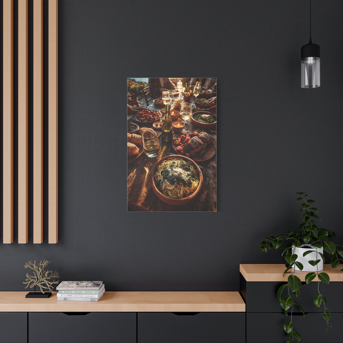 Italian Family Dinner Table Wall Art & Canvas Print