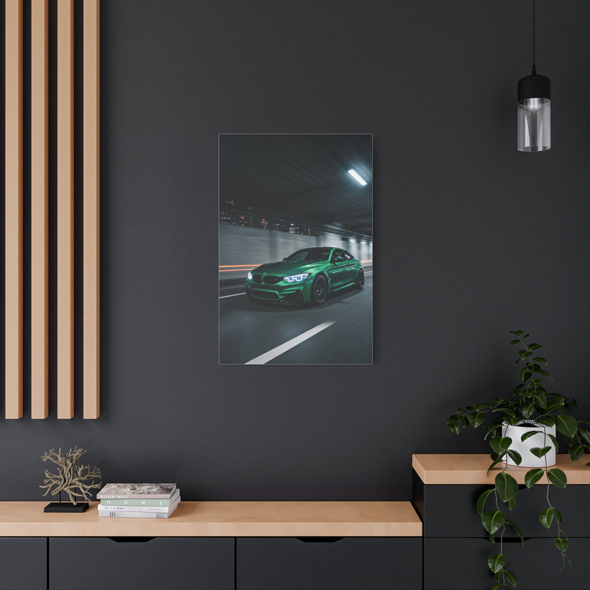 BMW M4 City Tunnel Motion Blur Wall Art & Canvas Prints