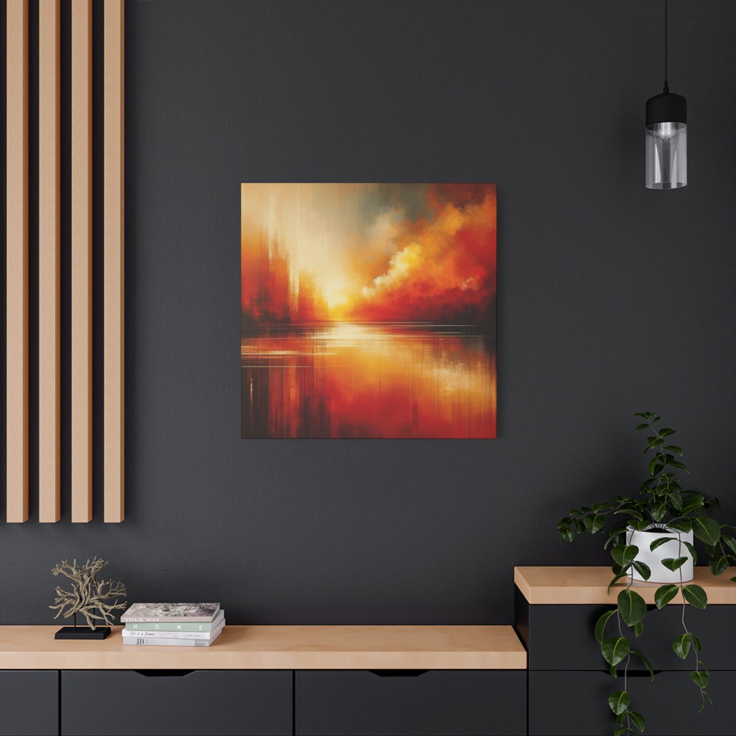 Bright Sunset Sky on River Wall Art & Canvas Prints