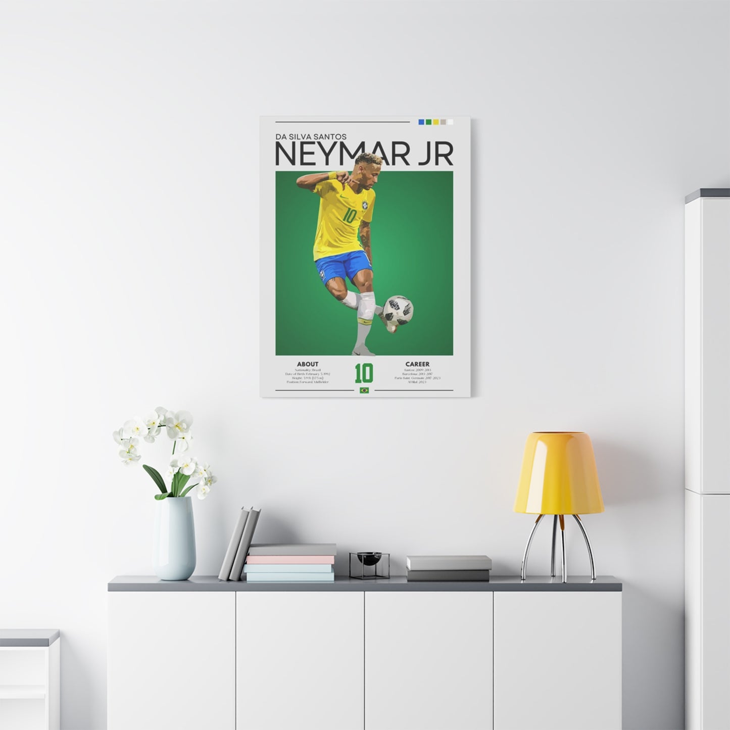 Neymar Jr Football Player Wall Art & Canvas Prints