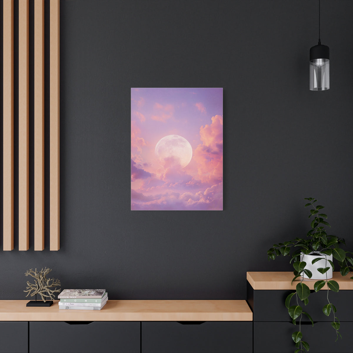 Dreamy Celestial Moon Clouds Wall Art & Canvas Print