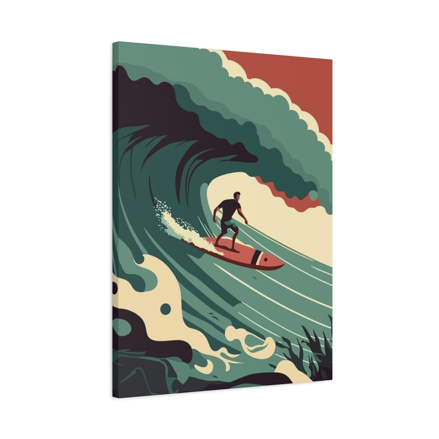 Wave Surfing Graffiti Wall Art & Canvas Prints