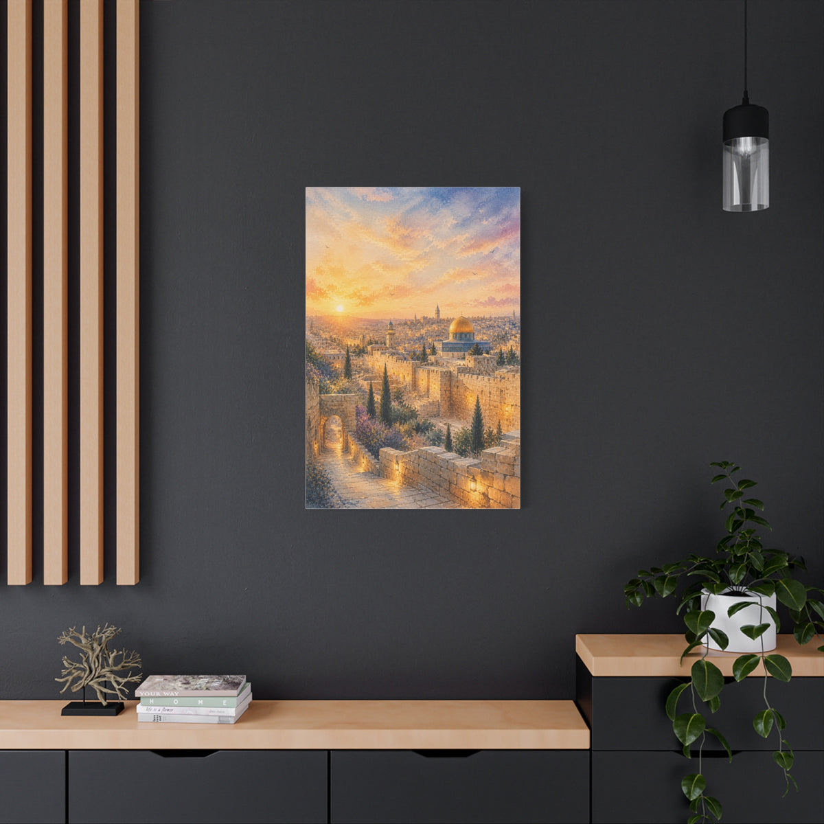 Jerusalem Golden Sunset Wall Art & Canvas Print