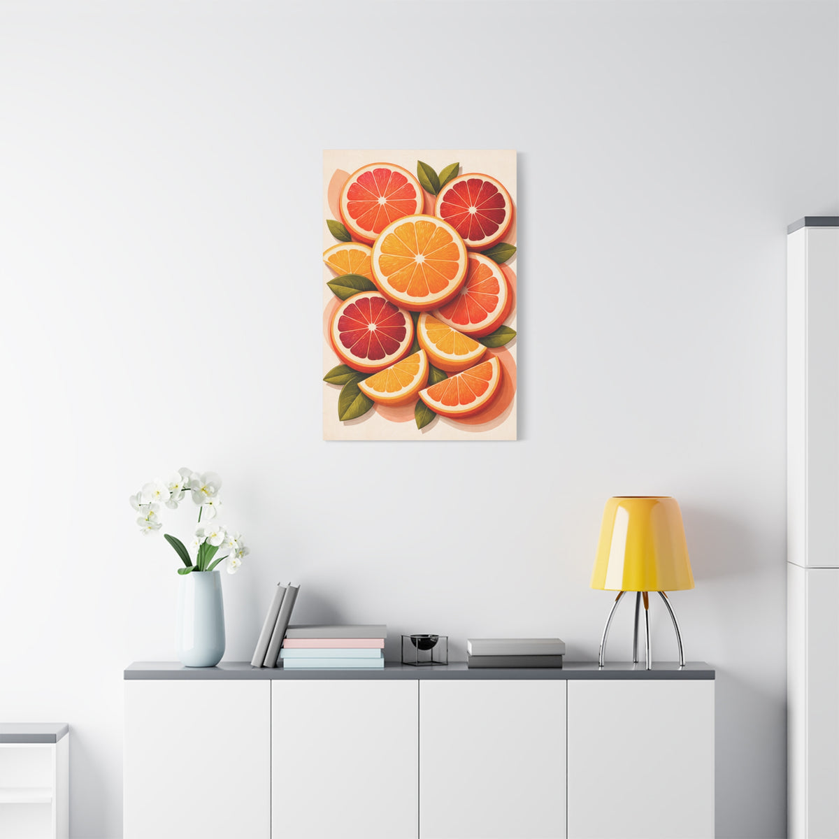 Modern Citrus Still Life Composition Wall Art & Canvas Print