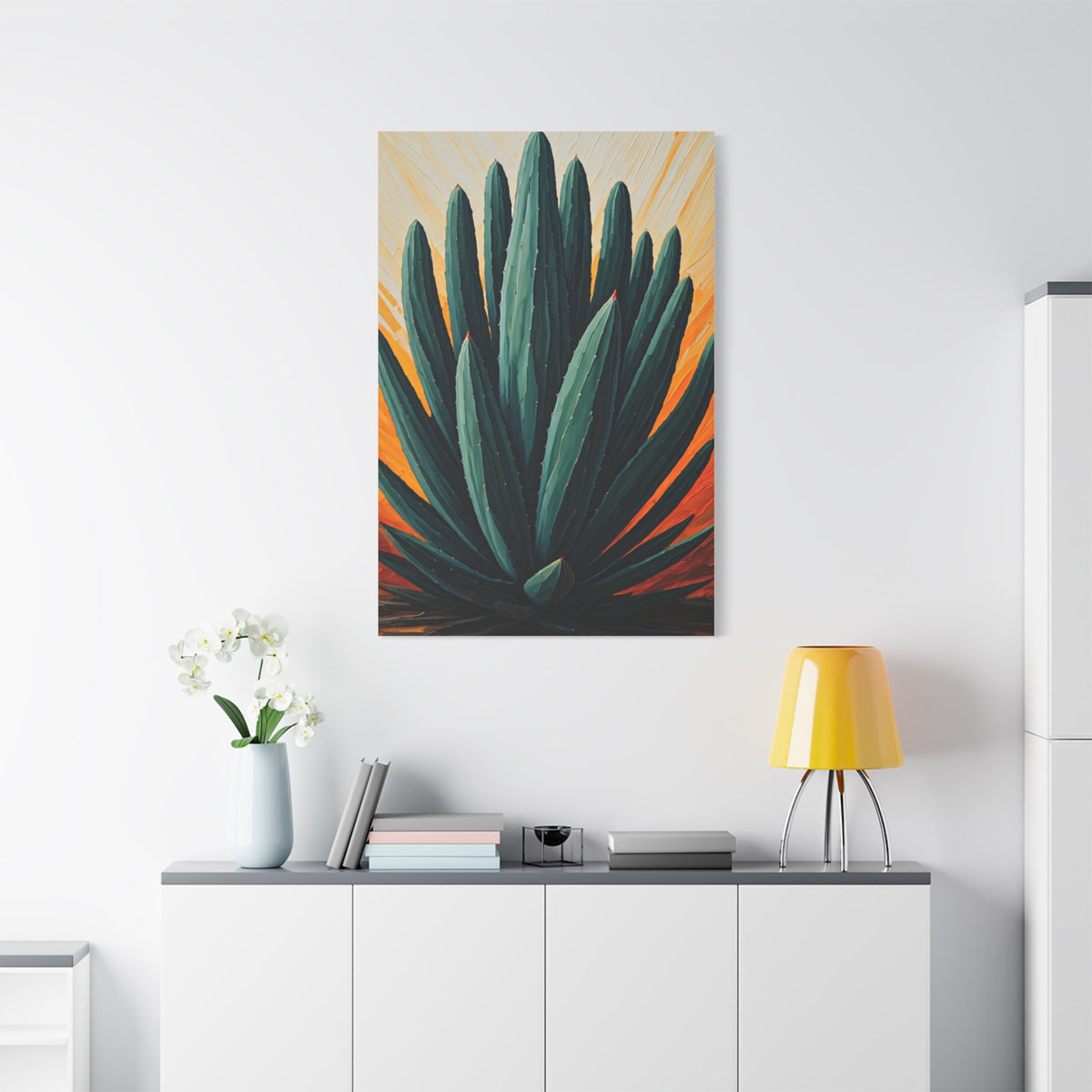 Agave Desert Botanical Illustration Wall Art & Canvas Prints