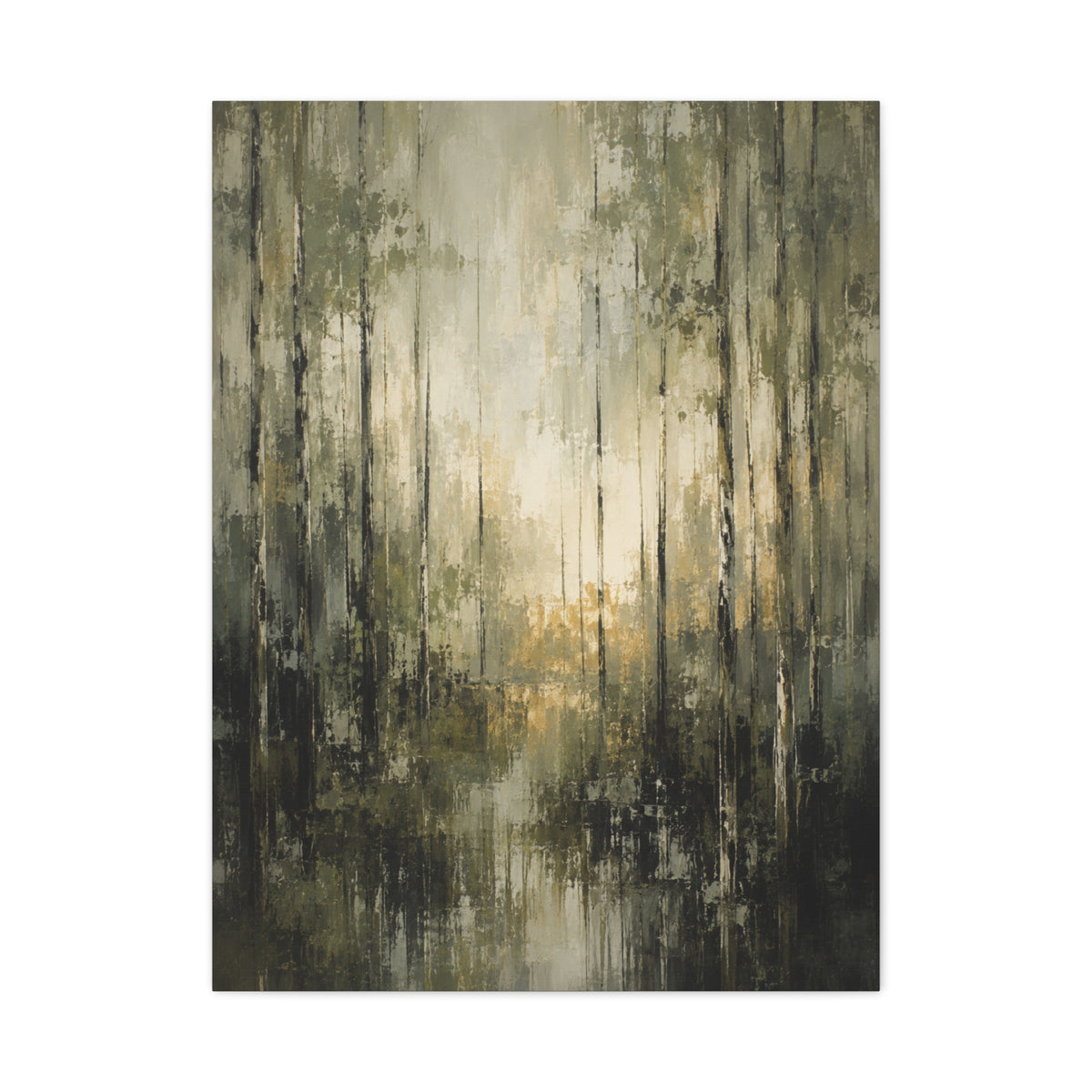 Abstract Forest Reflection Modern Trees Wall Art & Canvas Print