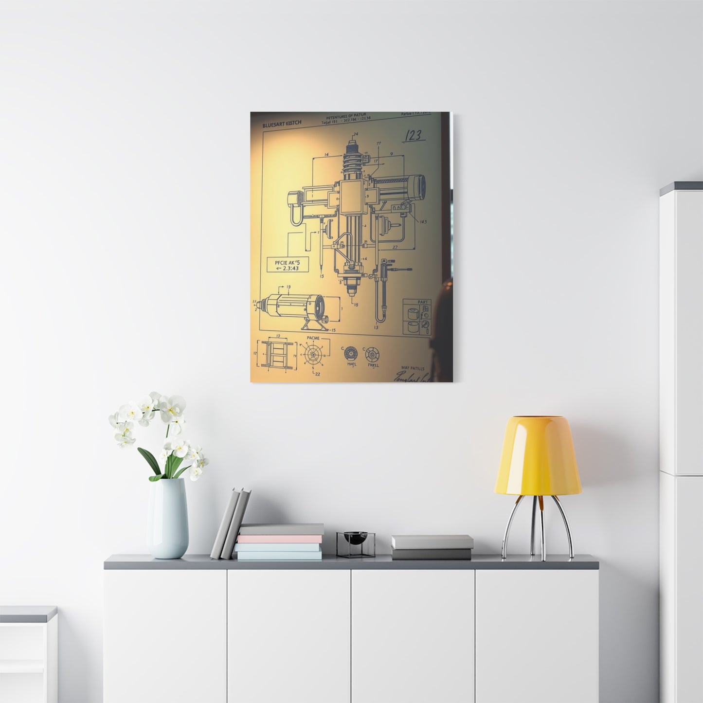 Blueprint & Patent Sketches Art Supreme Canvas Wall Art & Canvas Print