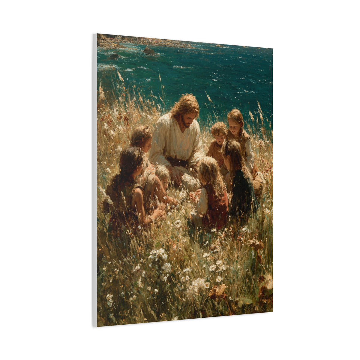 Jesus with Children Gentle Teaching Wall Art & Canvas Print