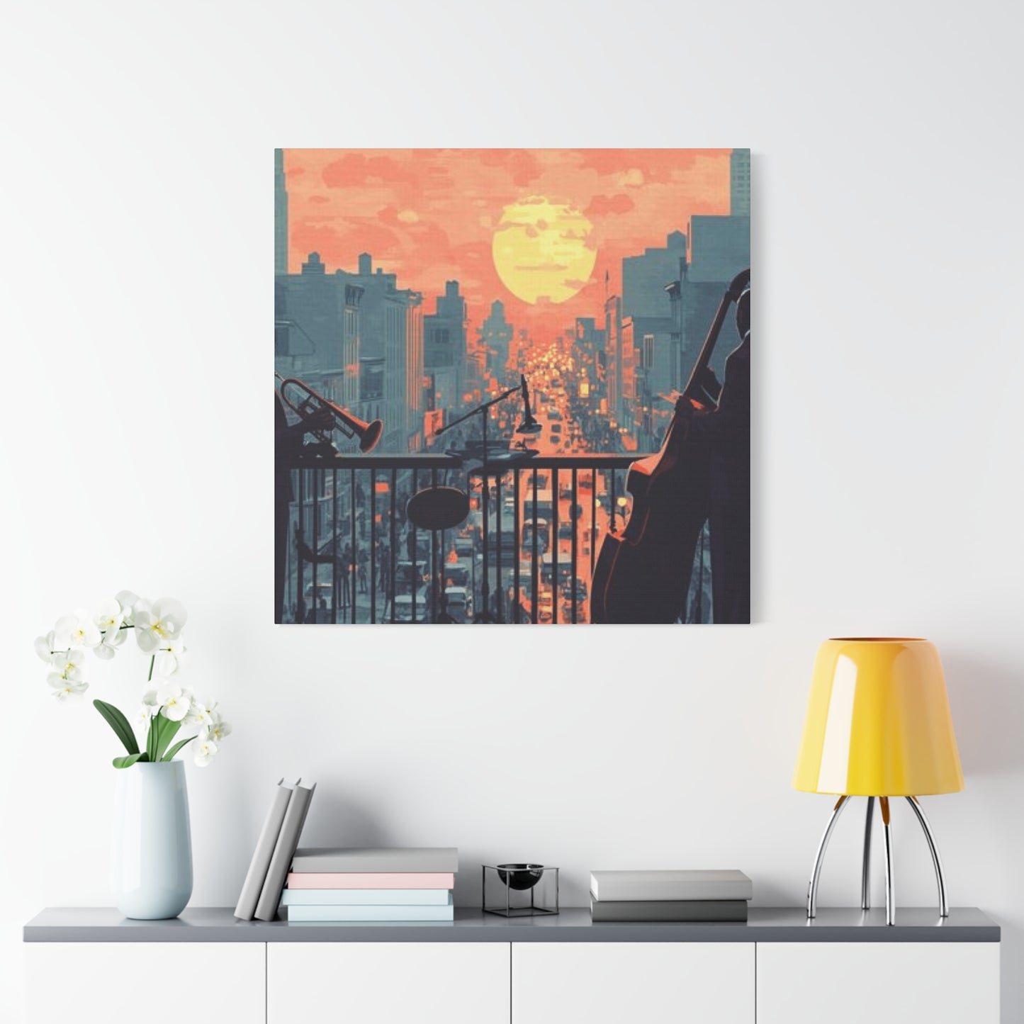 Musicians in Sunset Wall Art & Canvas Prints