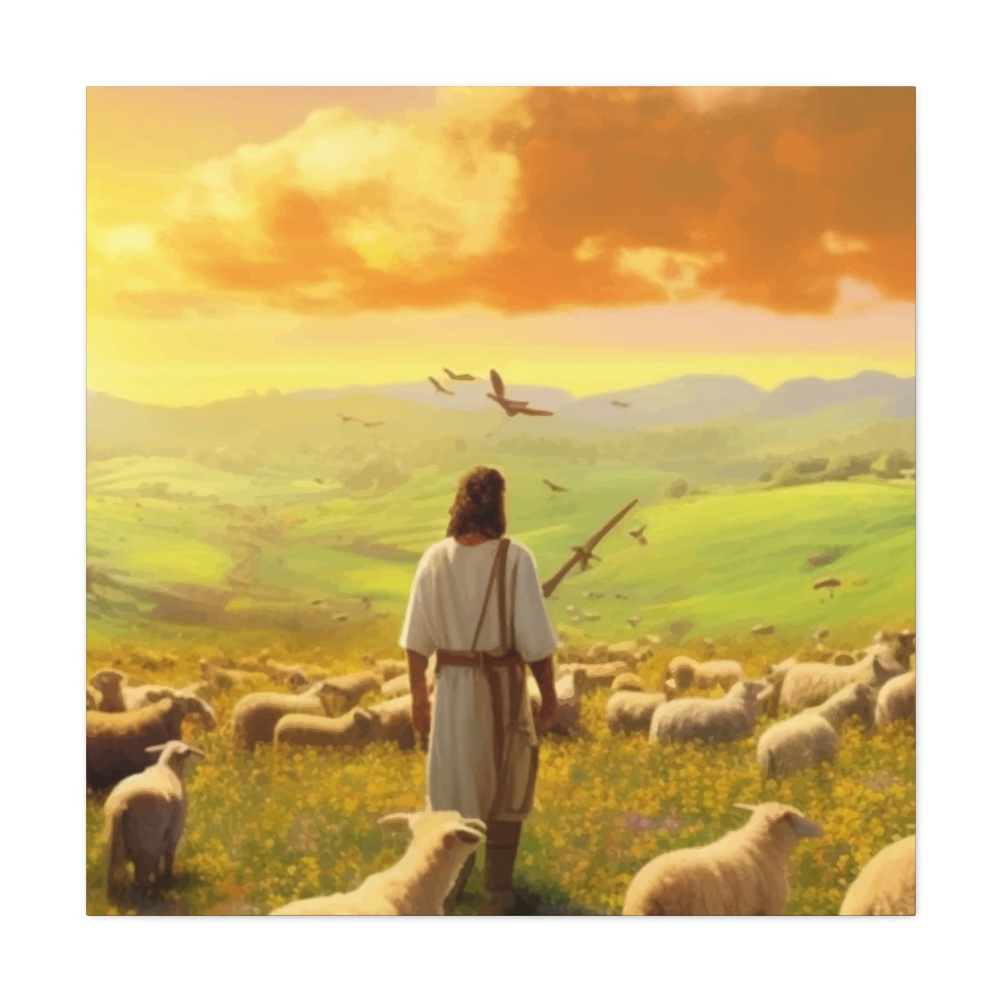 Jesus In Field Wall Art & Canvas Prints