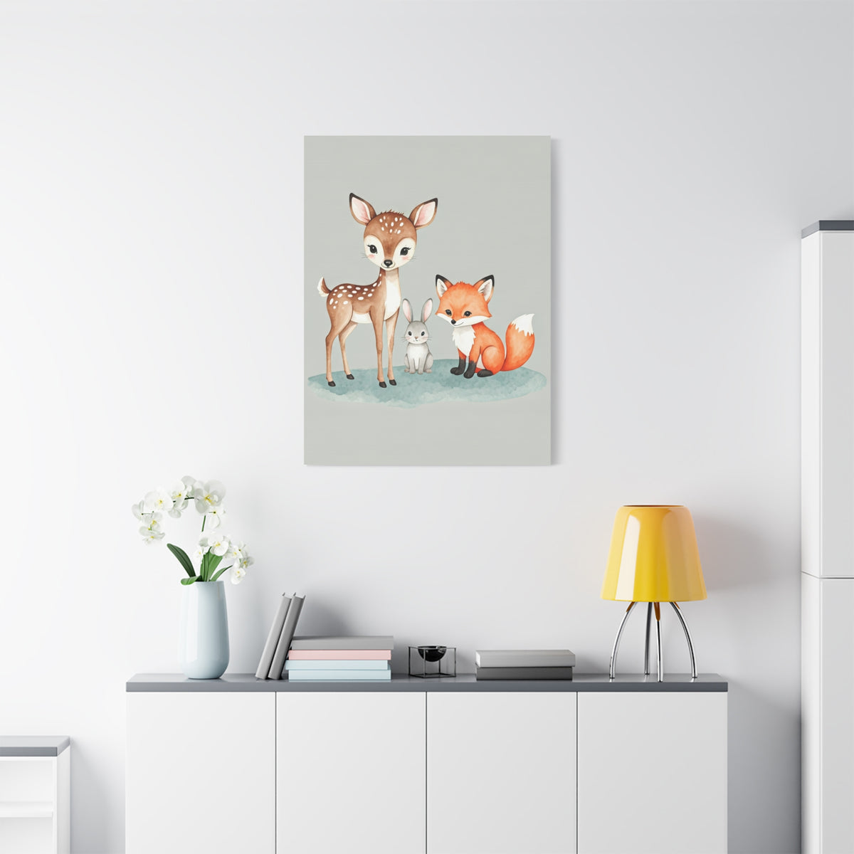 Woodland Friends Nursery Wall Art & Canvas Print
