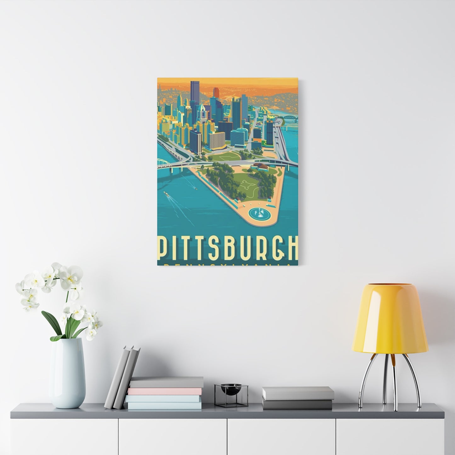 Pittsburgh Graffiti Steel Bridges Poster Wall Art & Canvas Prints