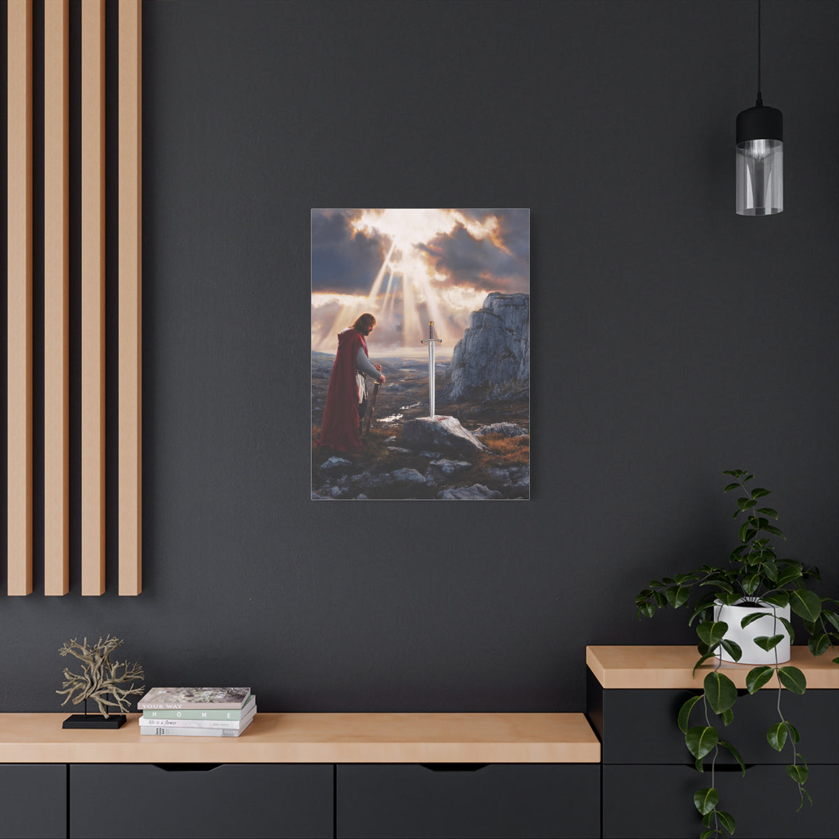 King Arthur and the Sword Excalibur Sacred Moment Wall Art & Canvas Print