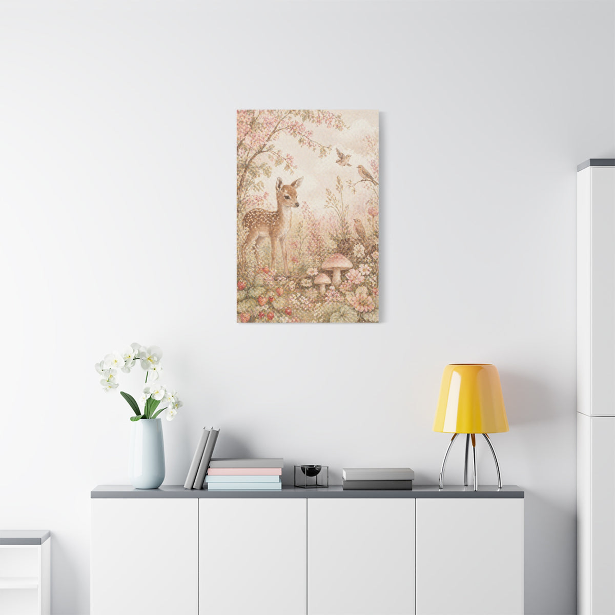 Soft Pink Woodland Storybook Wall Art & Canvas Print