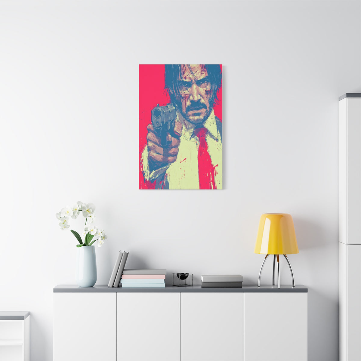John Wick Graphic Illustration Movie Poster Wall Art & Canvas Print