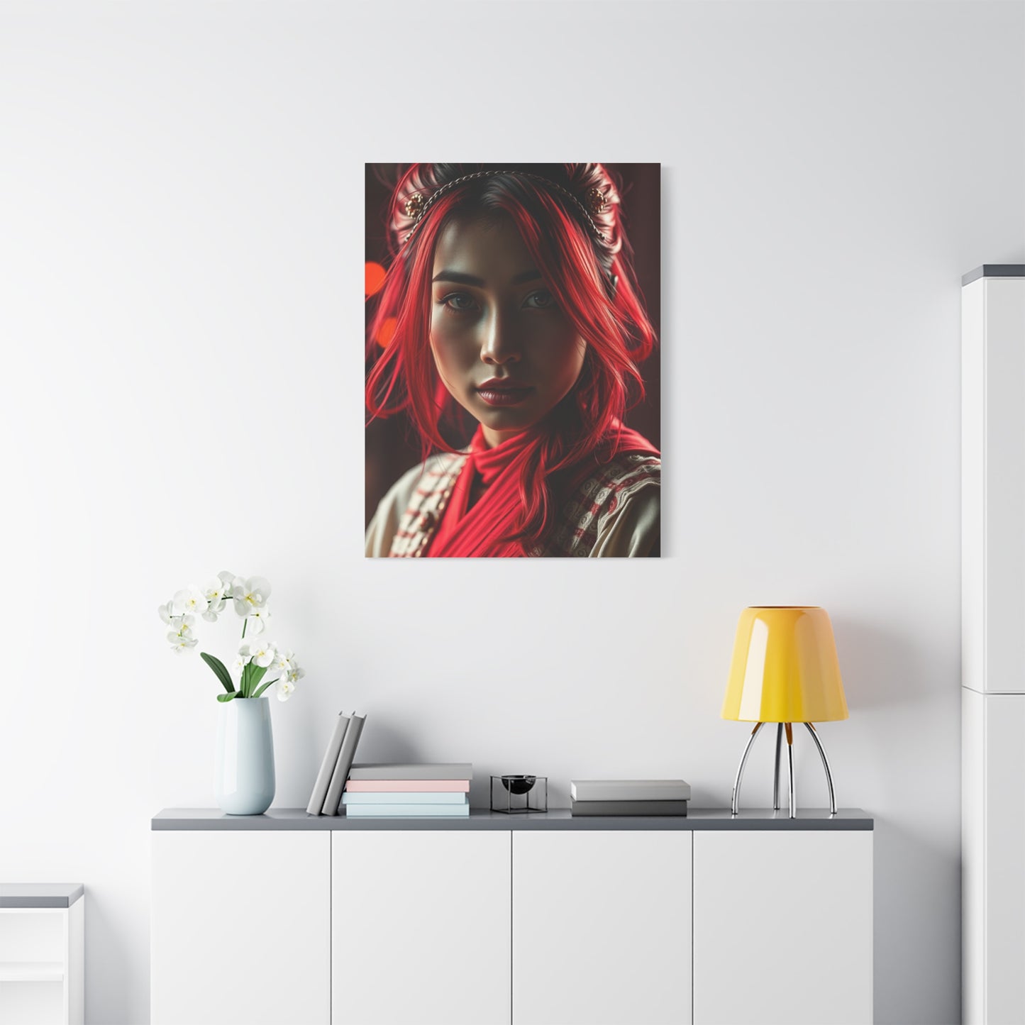 Vermilion Symphony Canvas Wall Art & Canvas Print