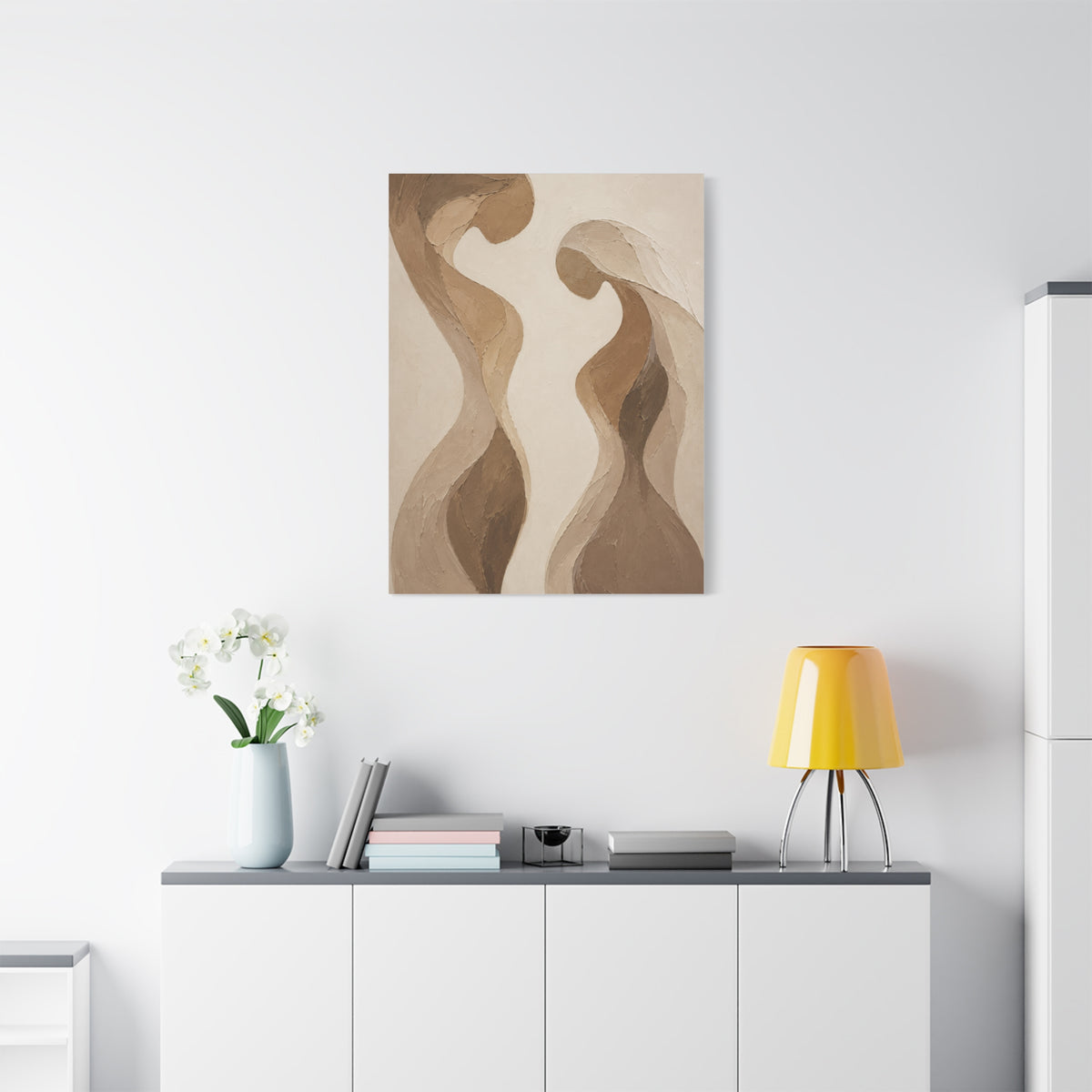 Abstract Earth Tone Lovers Flow Wall Art & Canvas Print