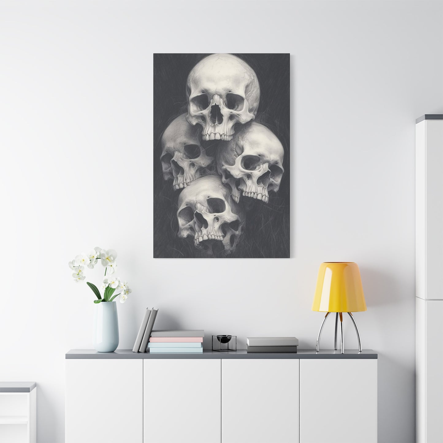 Four Scary Skulls Wall Art & Canvas Prints