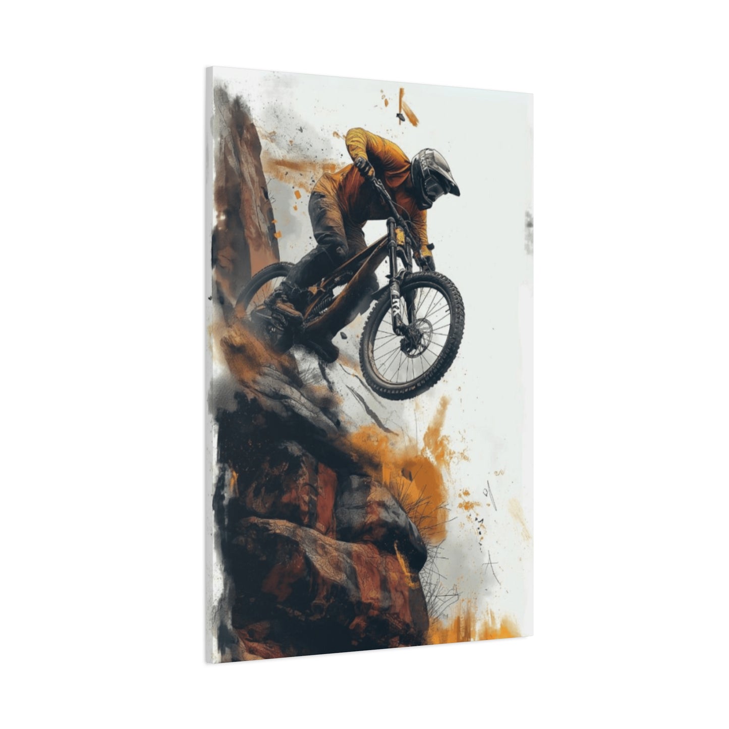 Downhill Mountain Bicycle Ride Wall Art & Canvas Prints